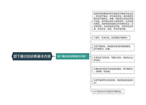 颌下腺炎的诊断基本内容