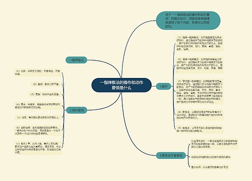 一指禅推法的操作和动作要领是什么