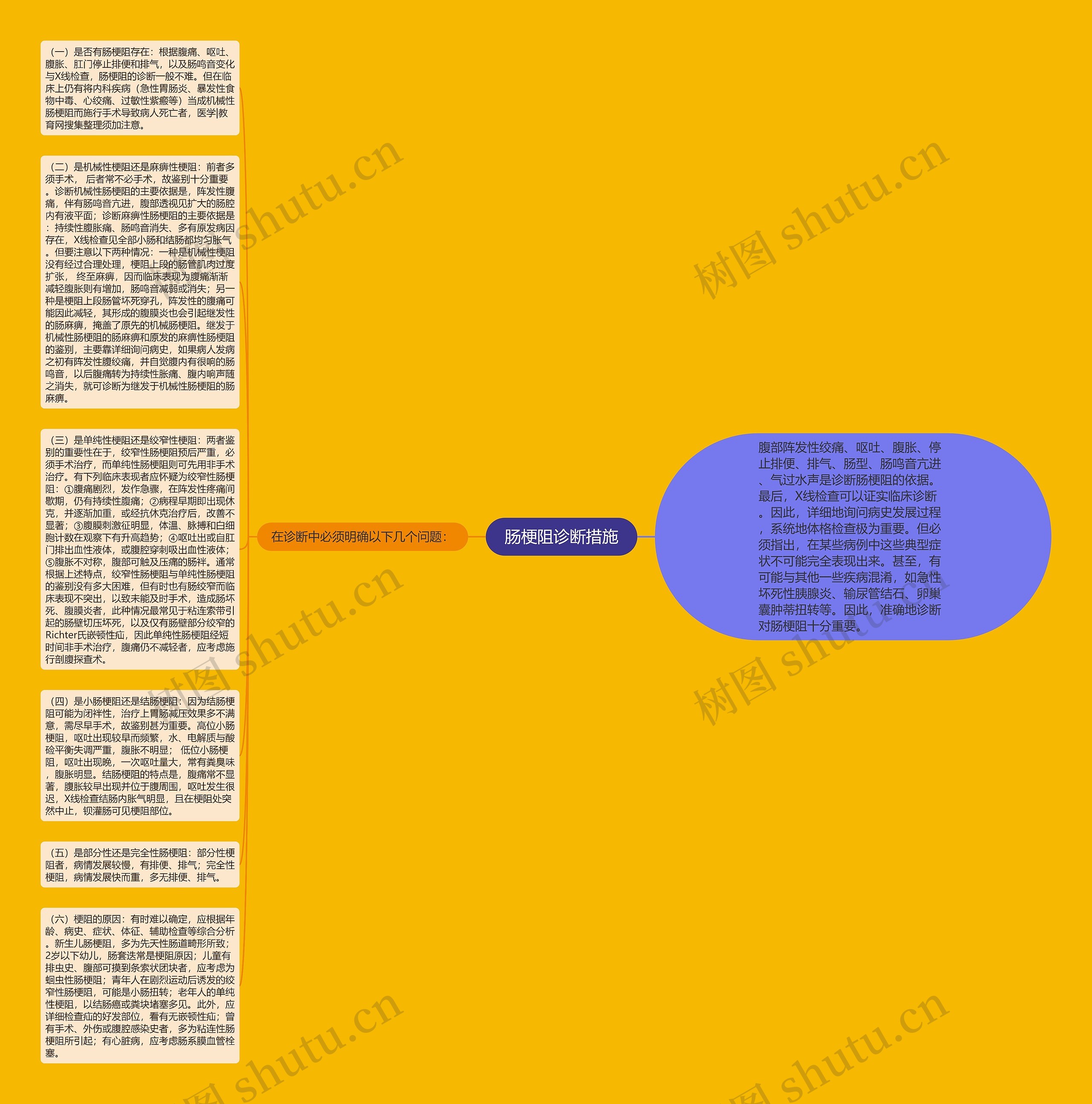 肠梗阻诊断措施思维导图
