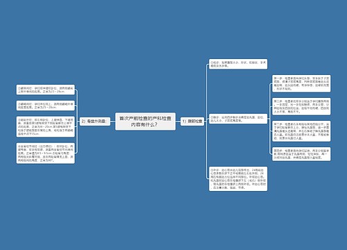 首次产前检查的产科检查内容有什么？