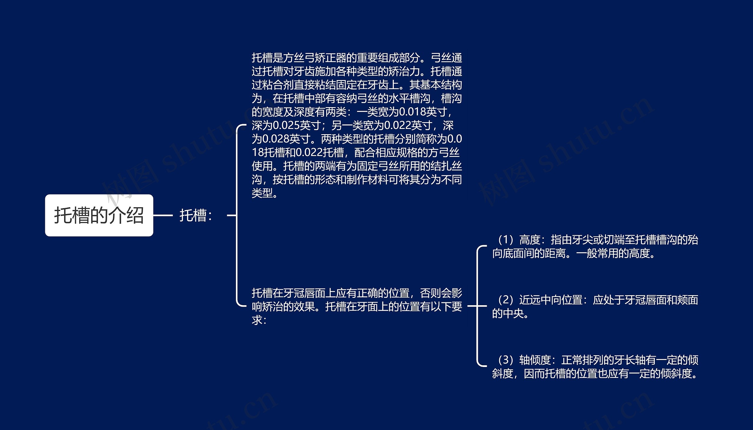 托槽的介绍思维导图