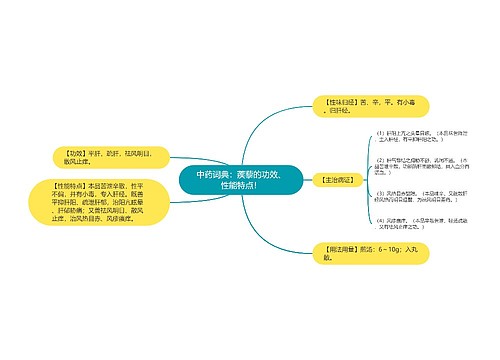 中药词典：蒺藜的功效、性能特点！