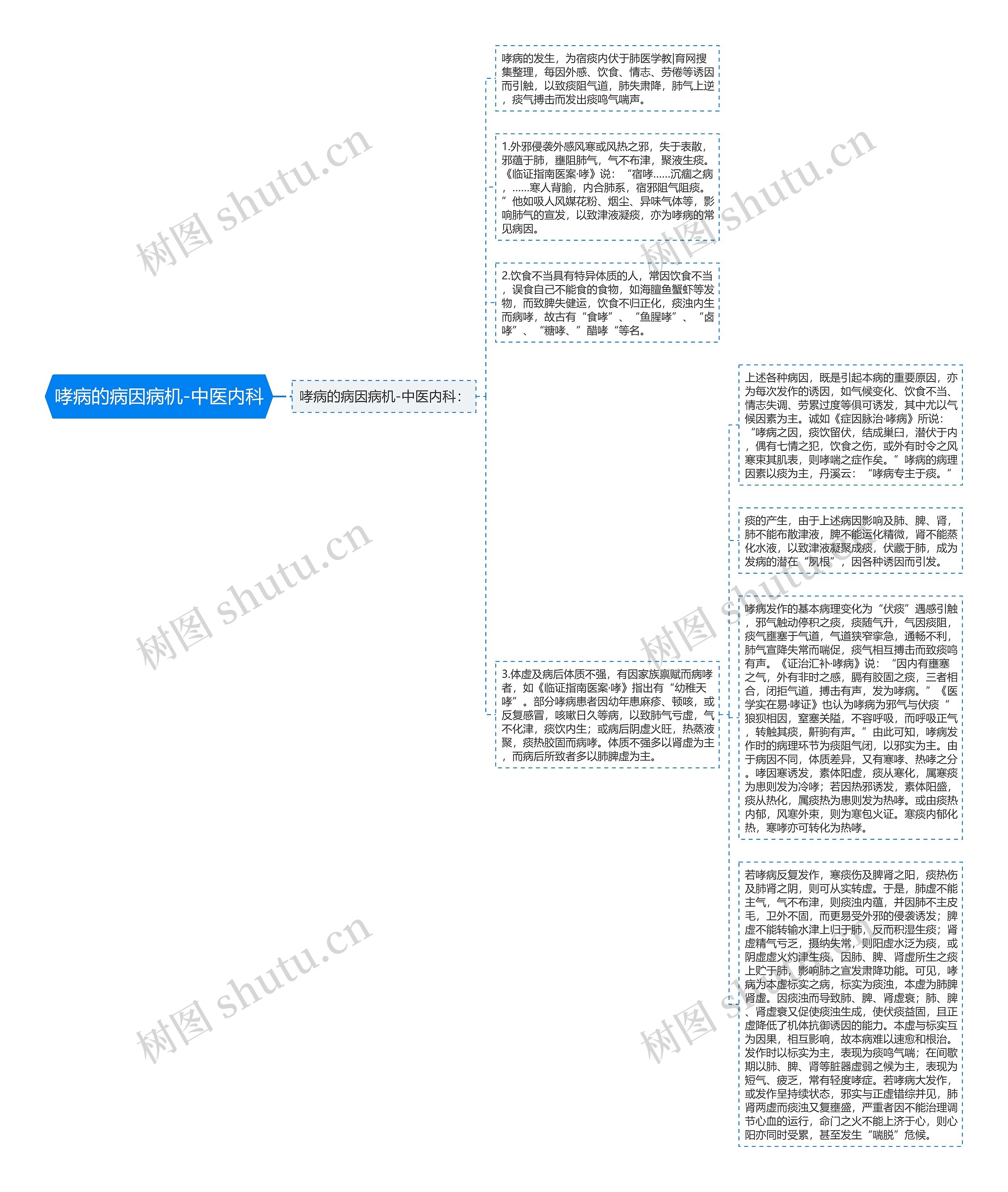 哮病的病因病机-中医内科思维导图