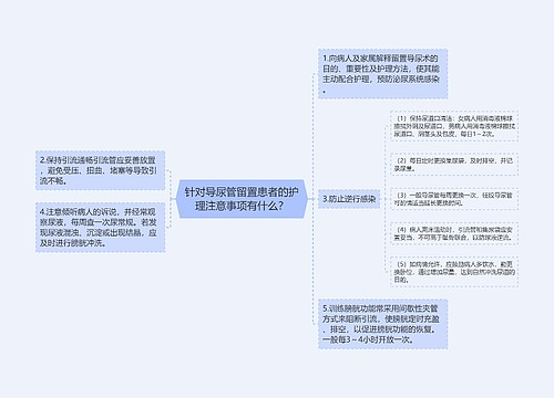 针对导尿管留置患者的护理注意事项有什么？