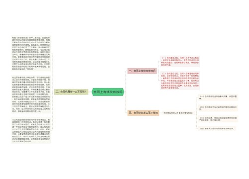 合同上有修改有效吗