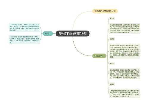 肾功能不全的病因及分期