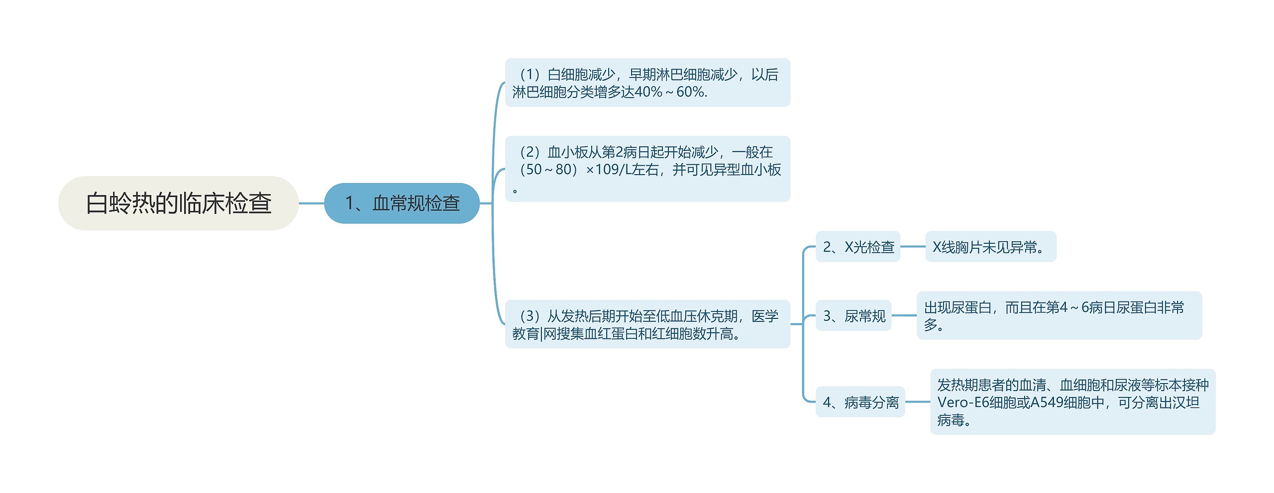 白蛉热的临床检查思维导图