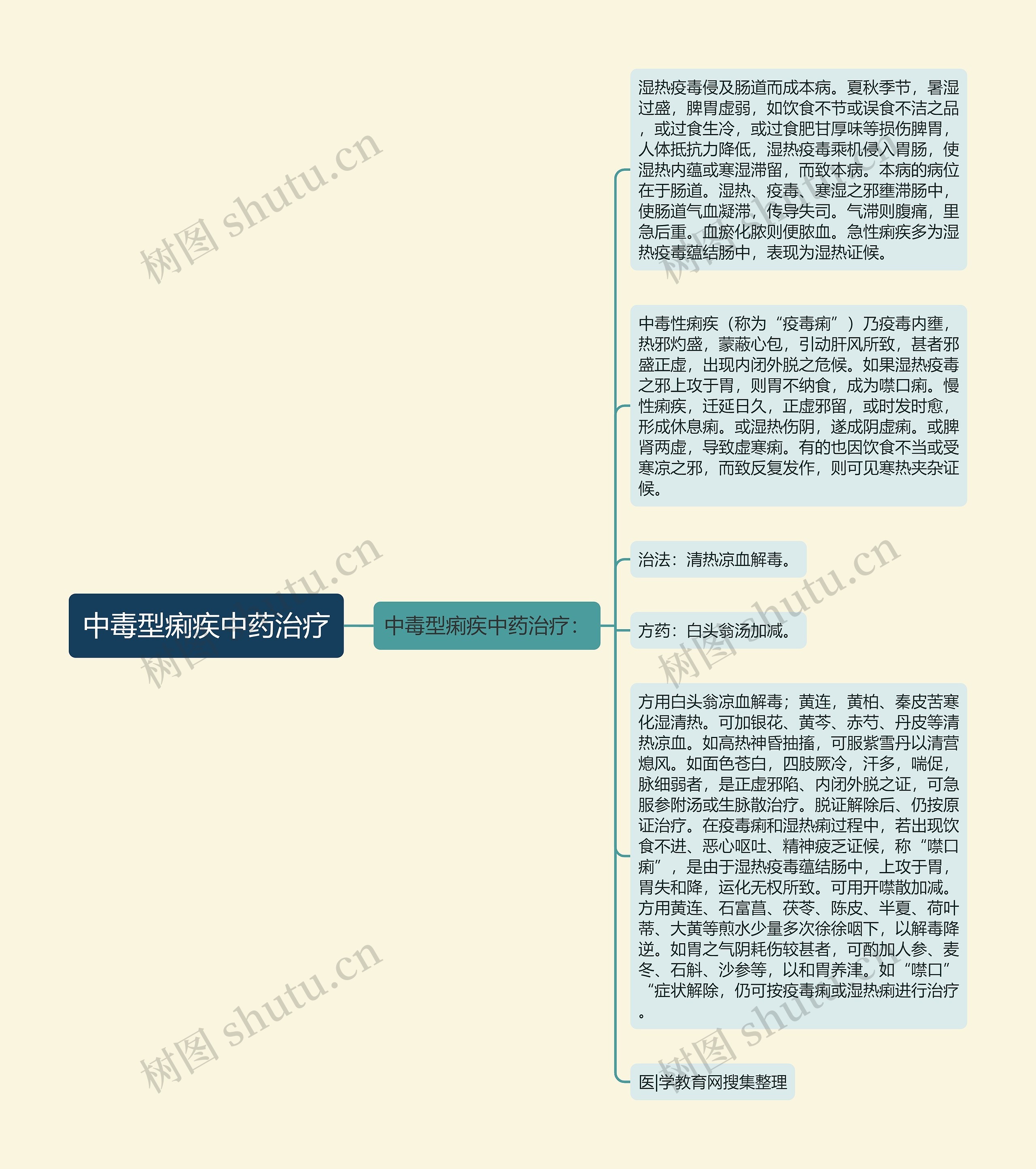 中毒型痢疾中药治疗思维导图