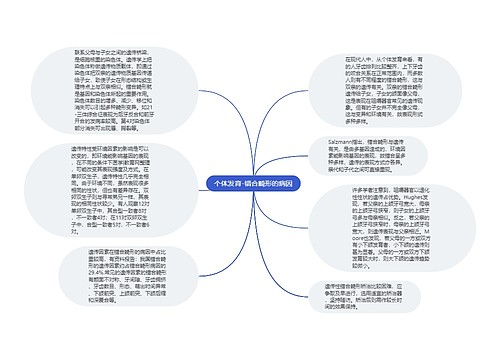 个体发育-错合畸形的病因