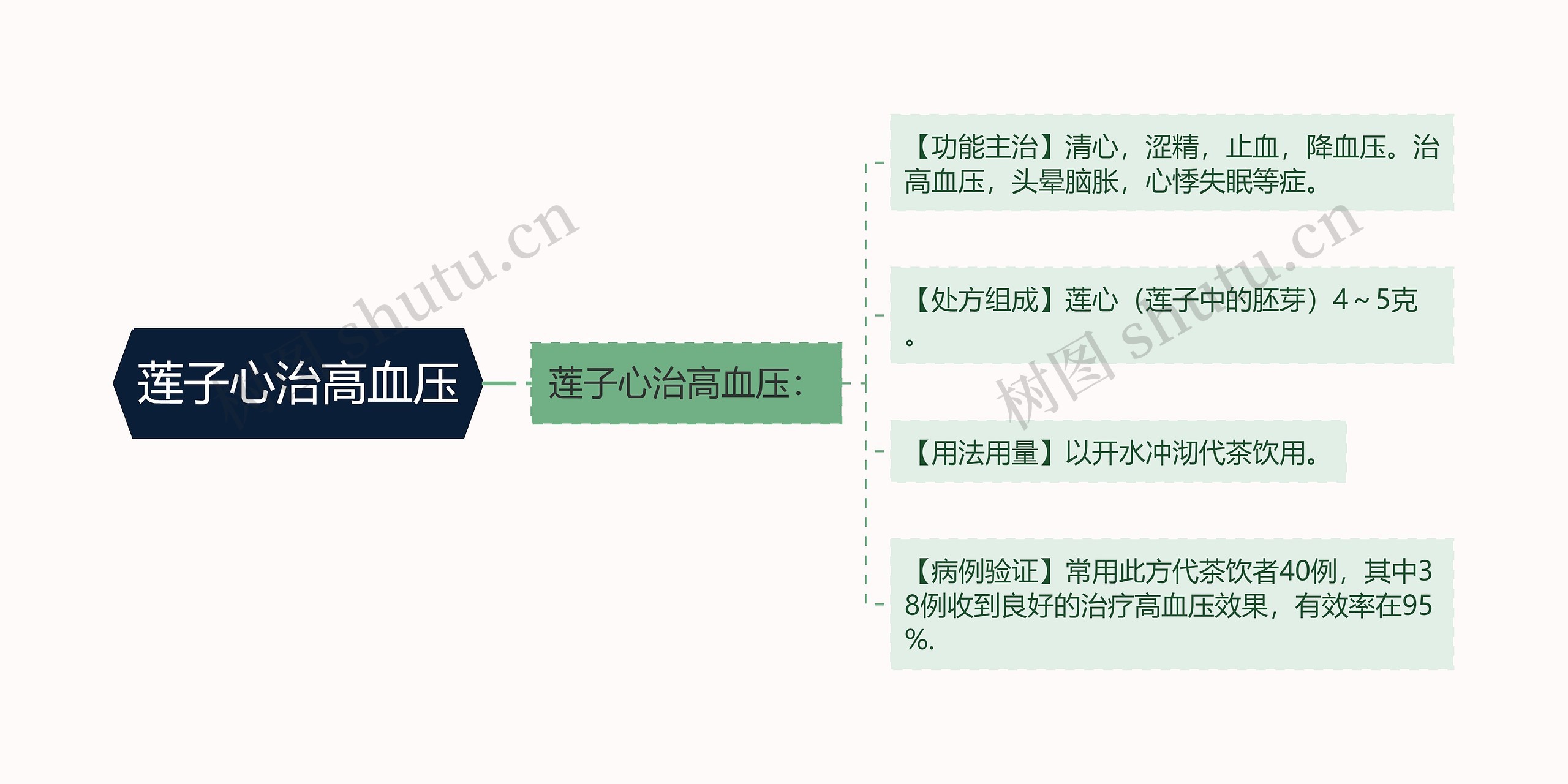 莲子心治高血压思维导图