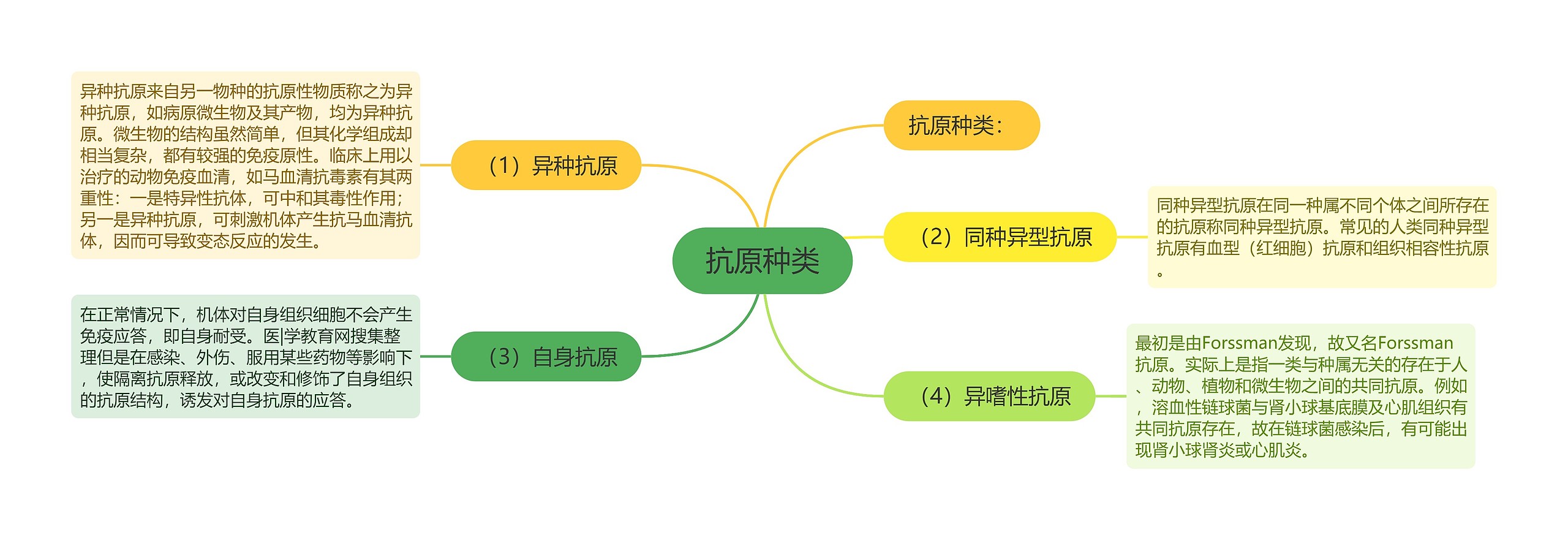 抗原种类思维导图