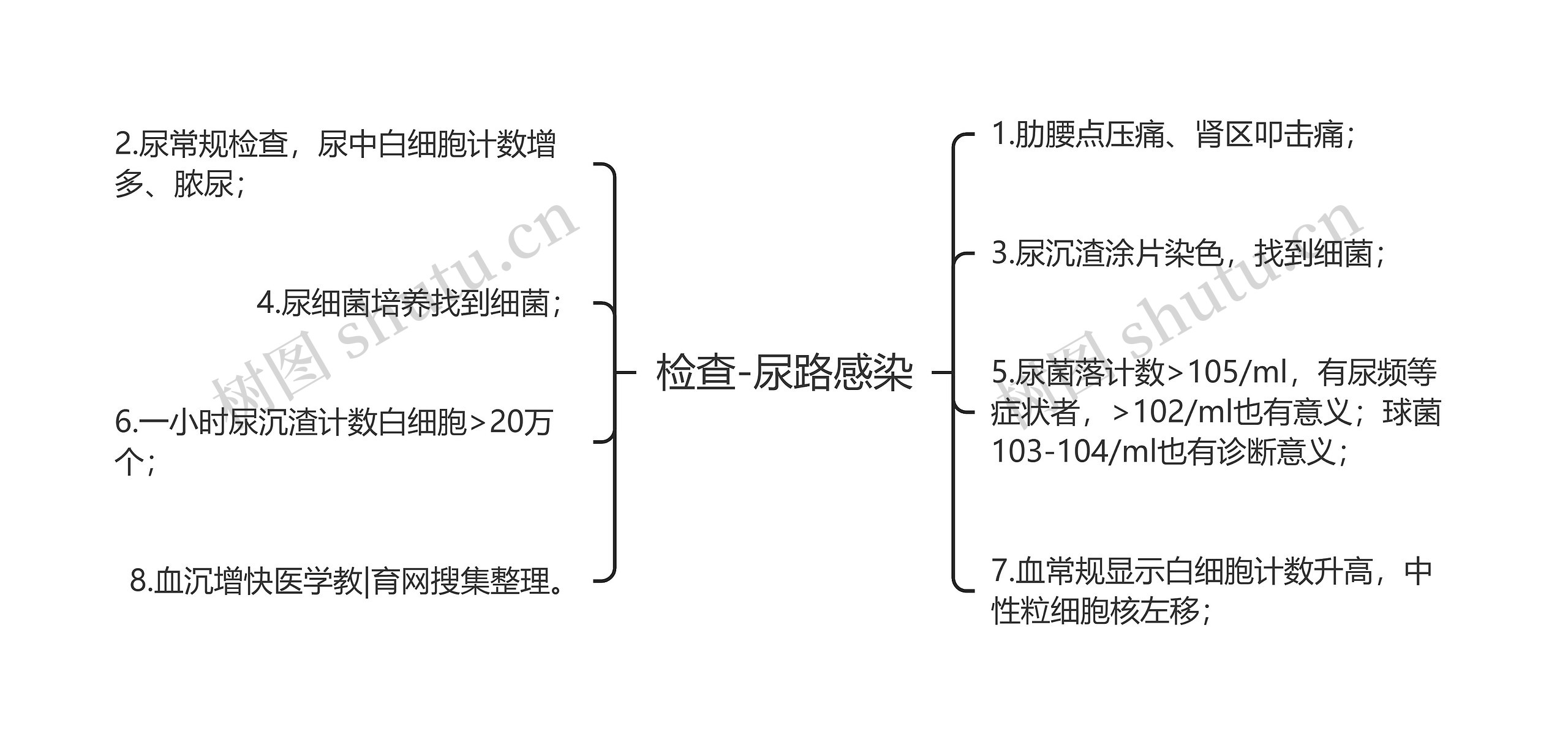 检查-尿路感染思维导图