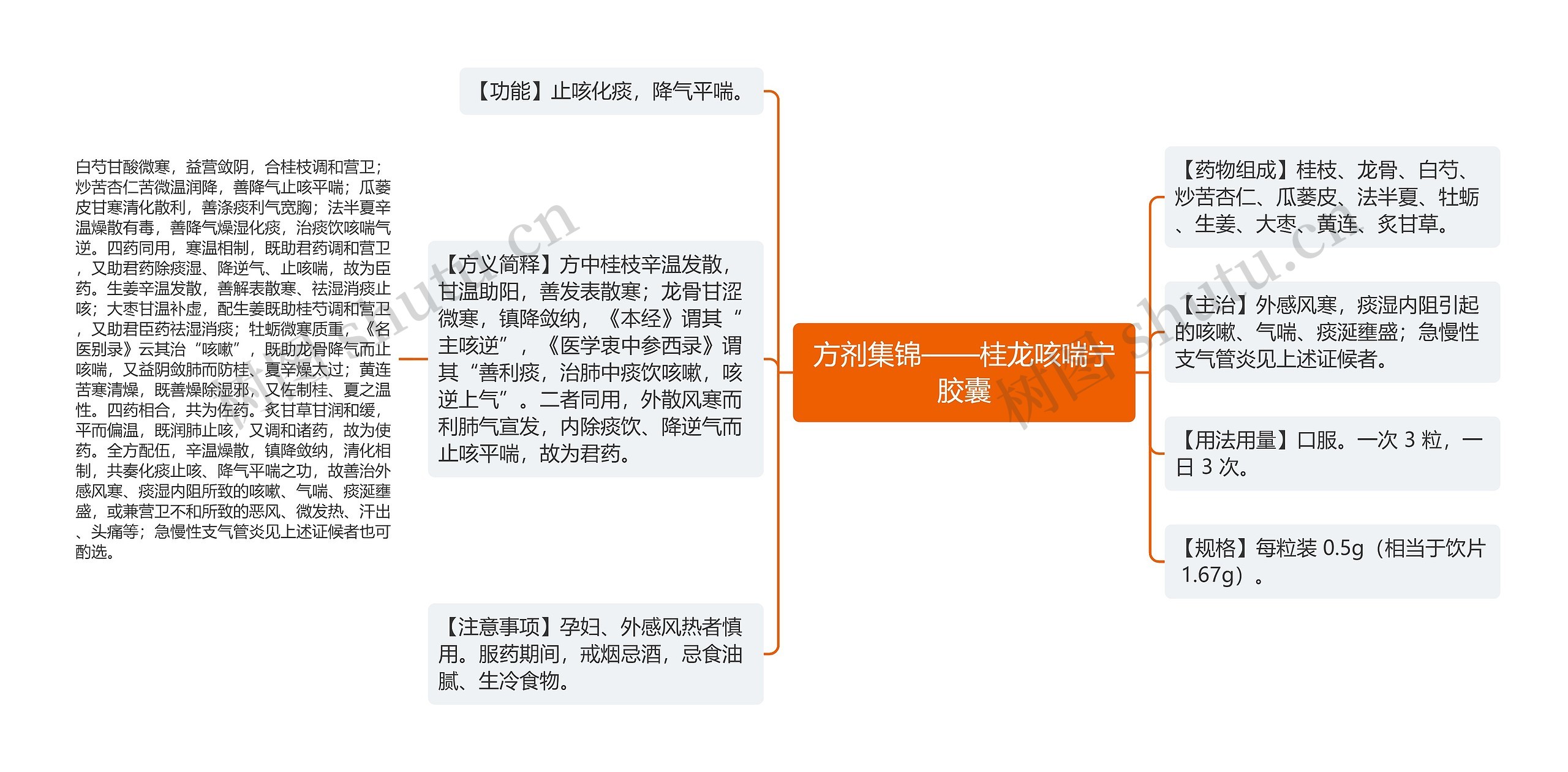 方剂集锦——桂龙咳喘宁胶囊思维导图