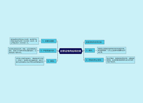 血管活性药应用注意