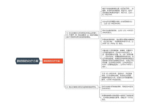 肺结核的化疗方案