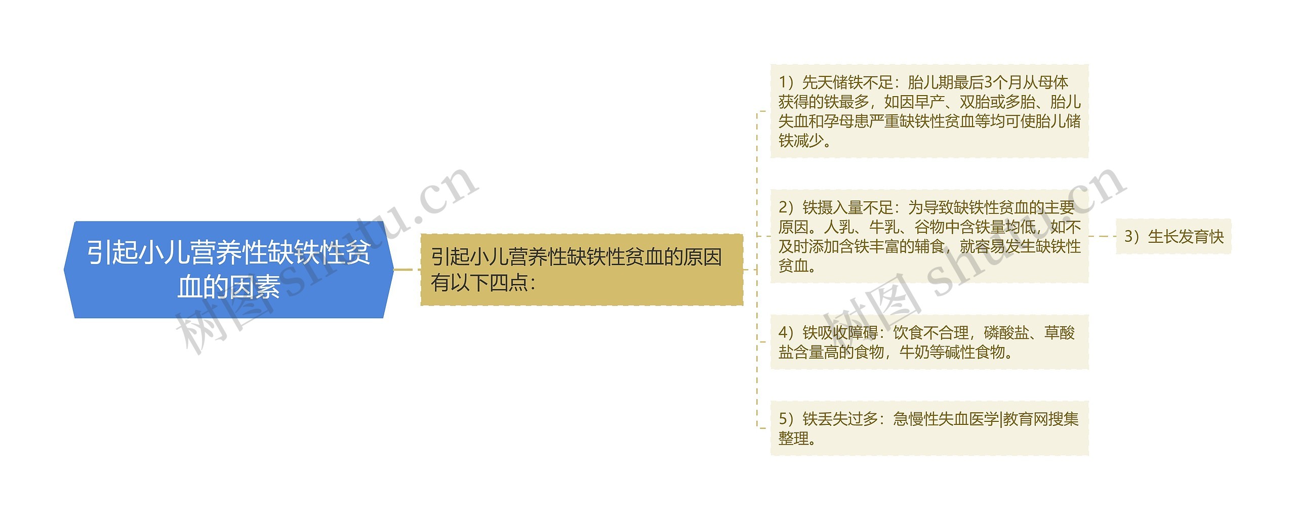 引起小儿营养性缺铁性贫血的因素 引起小儿营养性缺铁性贫血的因素