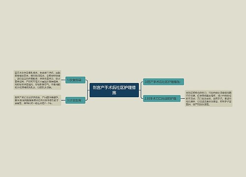 剖宫产手术后社区护理措施