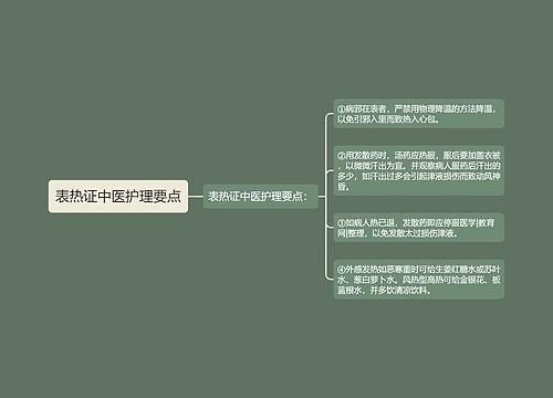 表热证中医护理要点