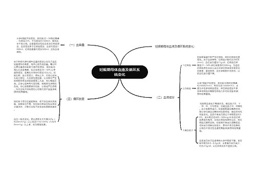 妊娠期母体血液及循环系统变化