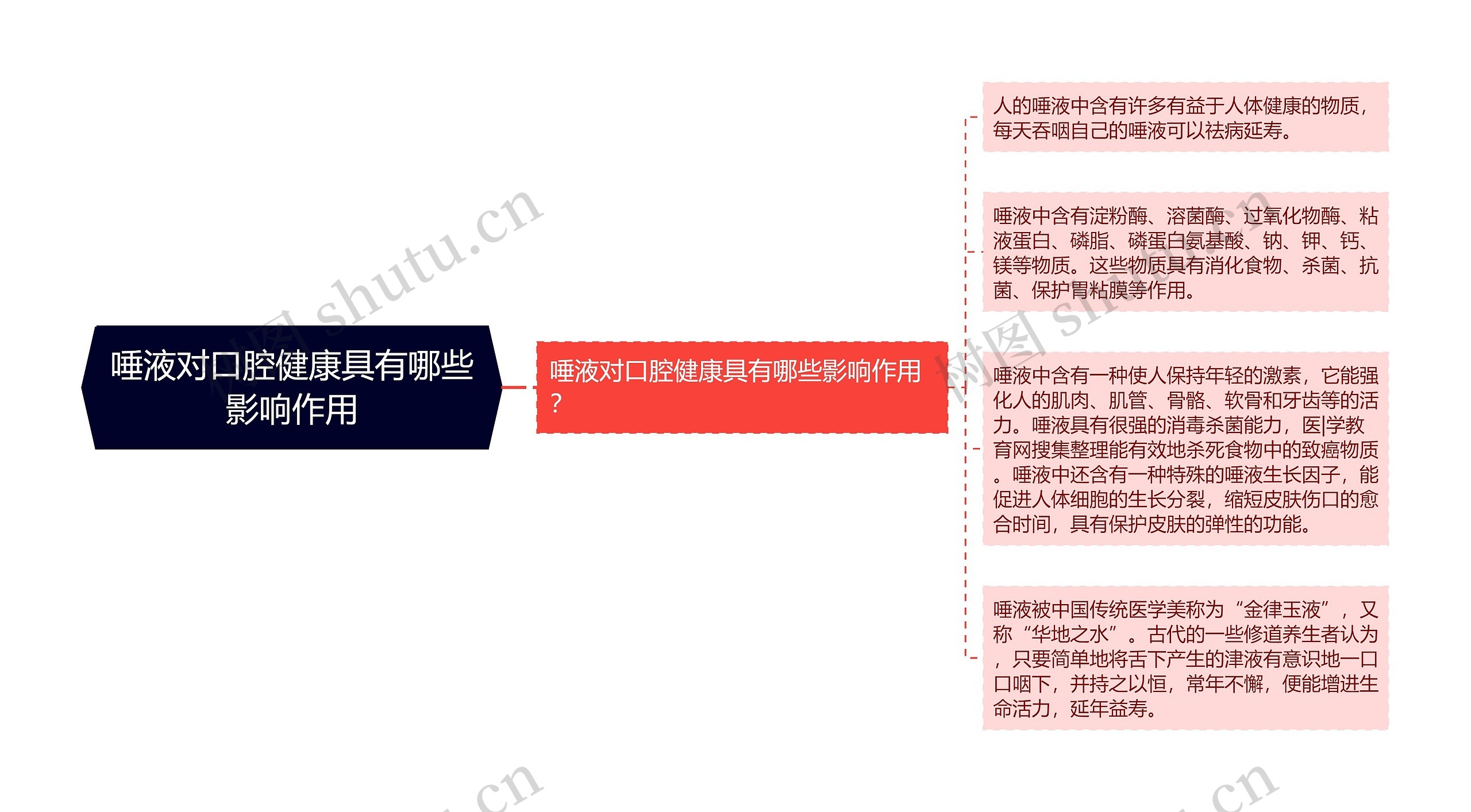 唾液对口腔健康具有哪些影响作用思维导图