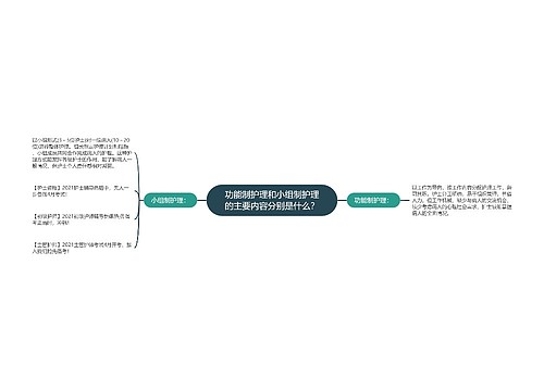 功能制护理和小组制护理的主要内容分别是什么？