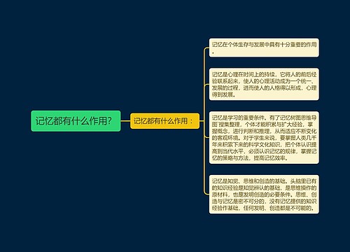 记忆都有什么作用？