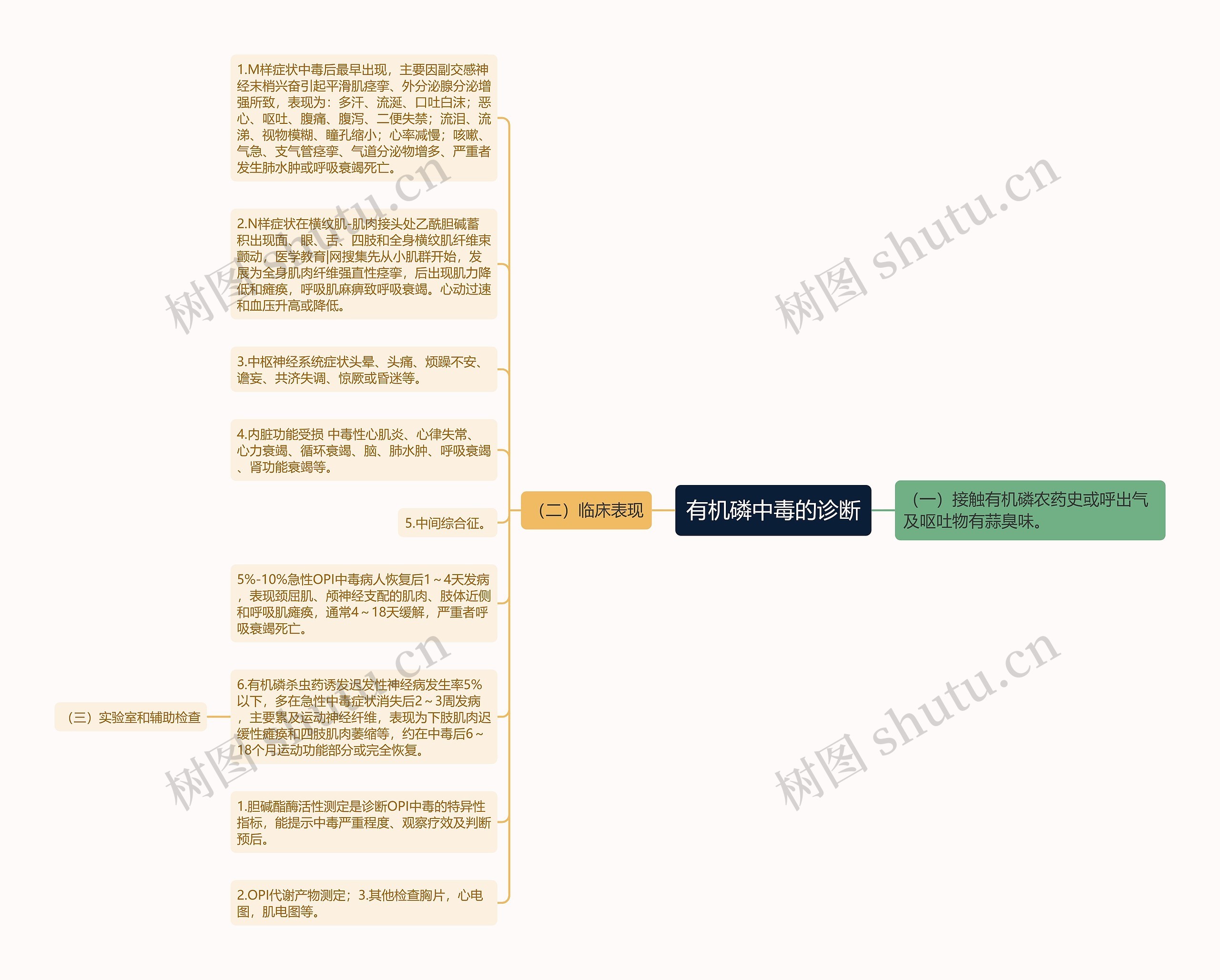 有机磷中毒的诊断思维导图