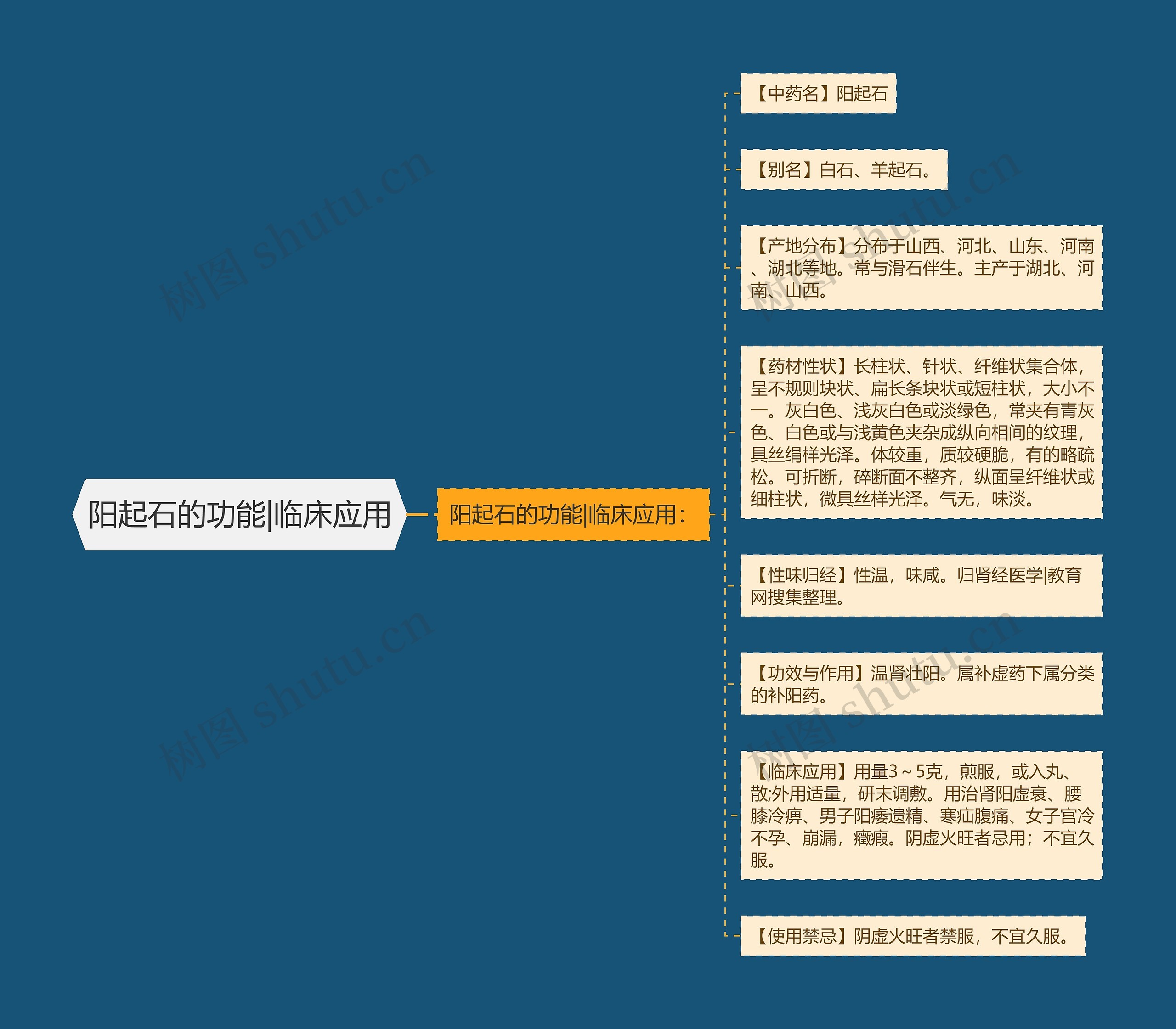 阳起石的功能|临床应用思维导图