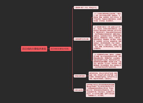 百日咳的主要临床表现