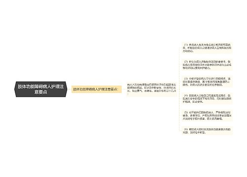 肢体功能障碍病人护理注意要点