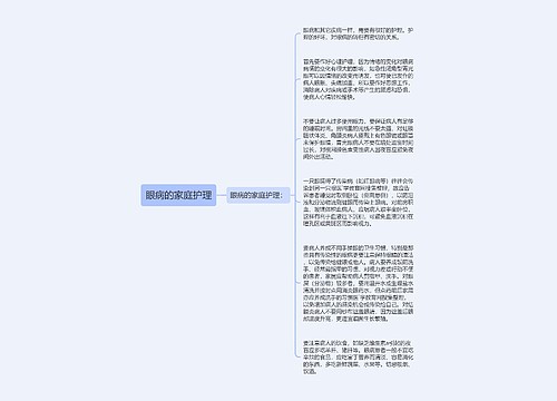 眼病的家庭护理