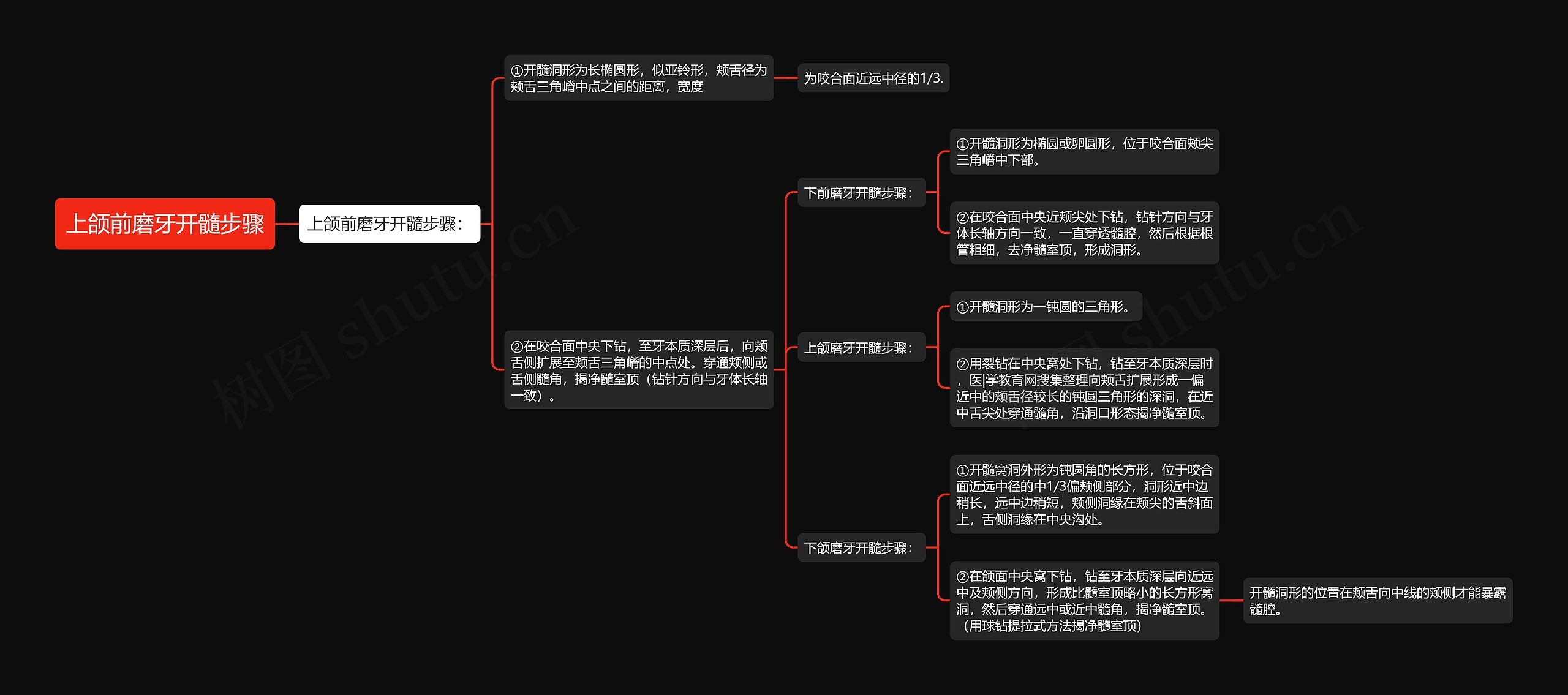 上颌前磨牙开髓步骤