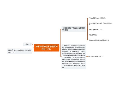 护考中医护理考前模拟练习题（23）