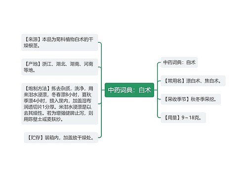 中药词典：白术