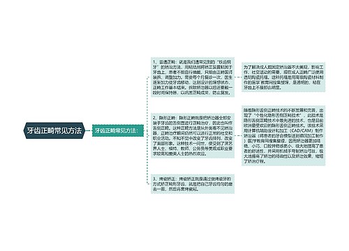 牙齿正畸常见方法