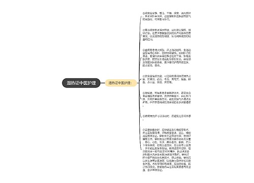 湿热证中医护理