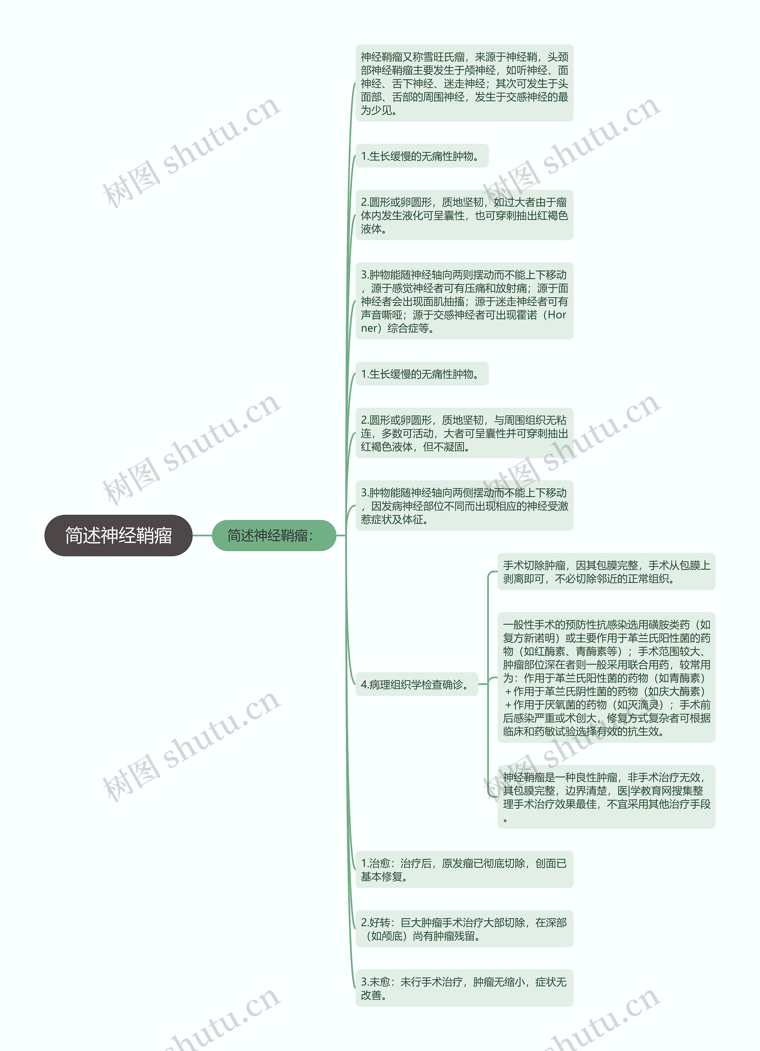 简述神经鞘瘤思维导图