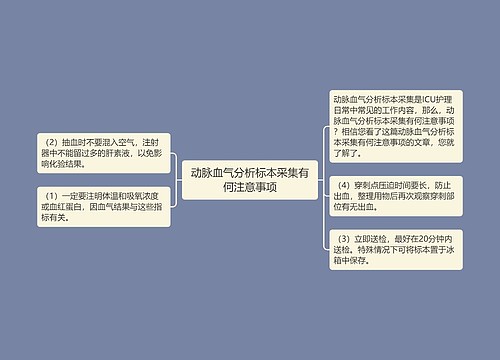 动脉血气分析标本采集有何注意事项