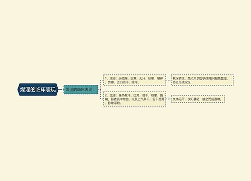 燥淫的临床表现