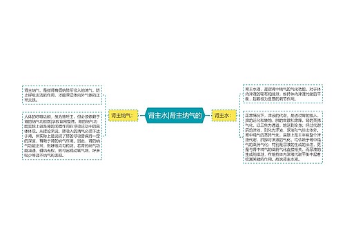 肾主水|肾主纳气的