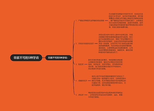 非拔不可的5种牙齿