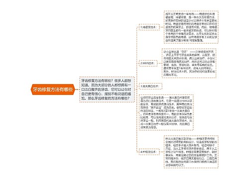 牙齿修复方法有哪些