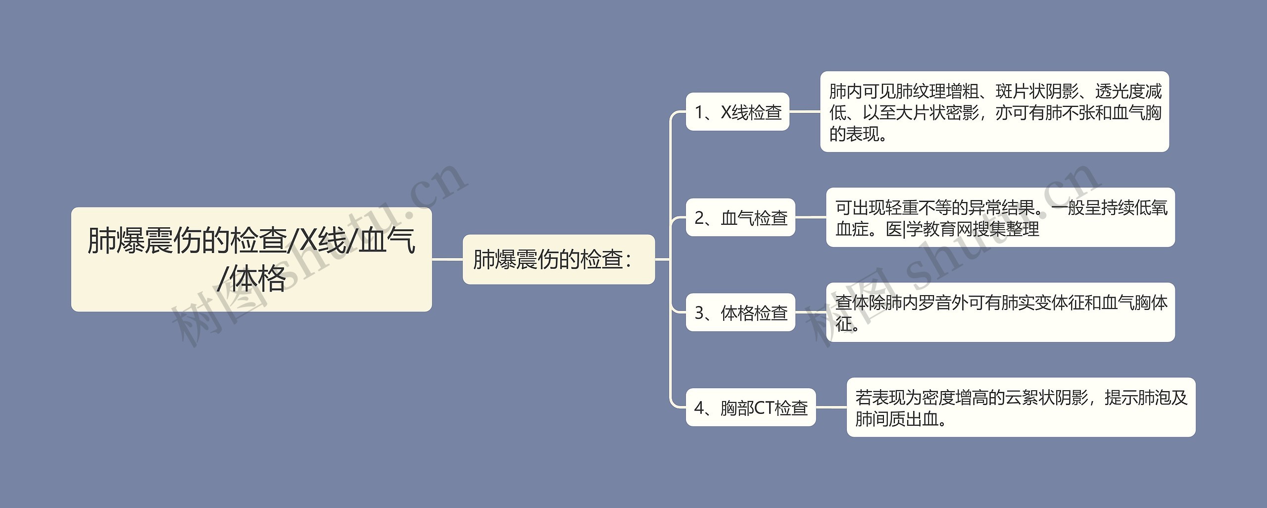 肺爆震伤的检查/X线/血气/体格 肺爆震伤的检查/X线/血气/体格