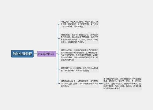 肺的生理特征