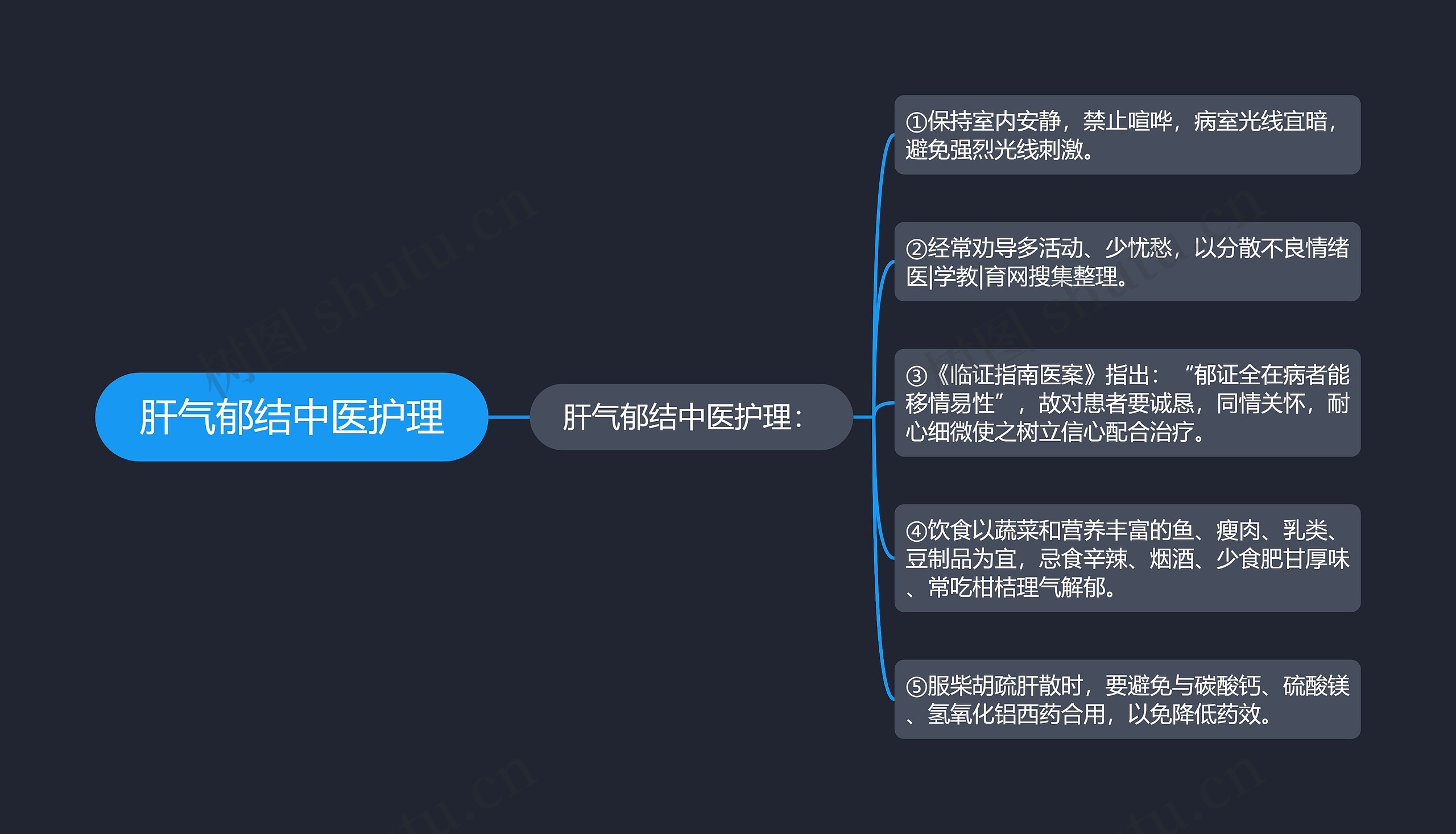 肝气郁结中医护理思维导图