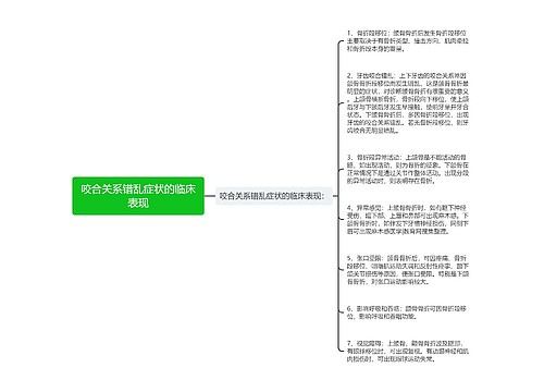 咬合关系错乱症状的临床表现