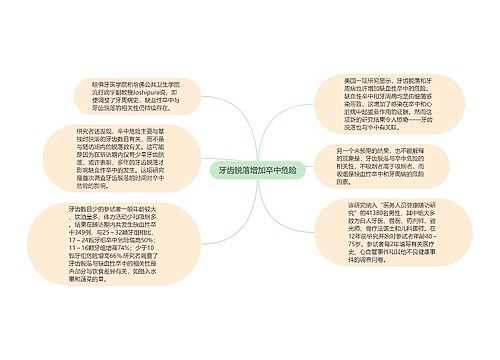 牙齿脱落增加卒中危险