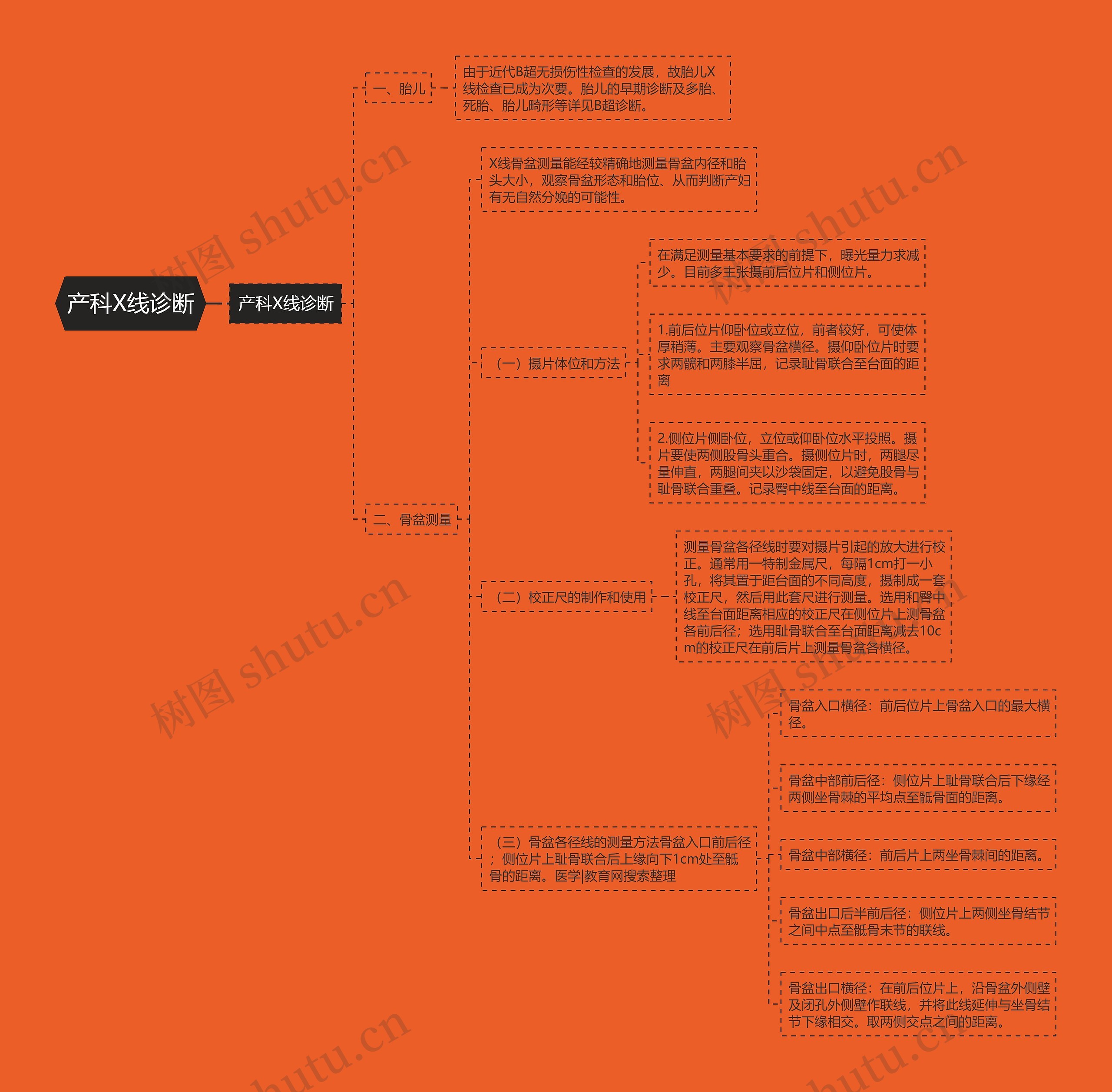 产科X线诊断思维导图