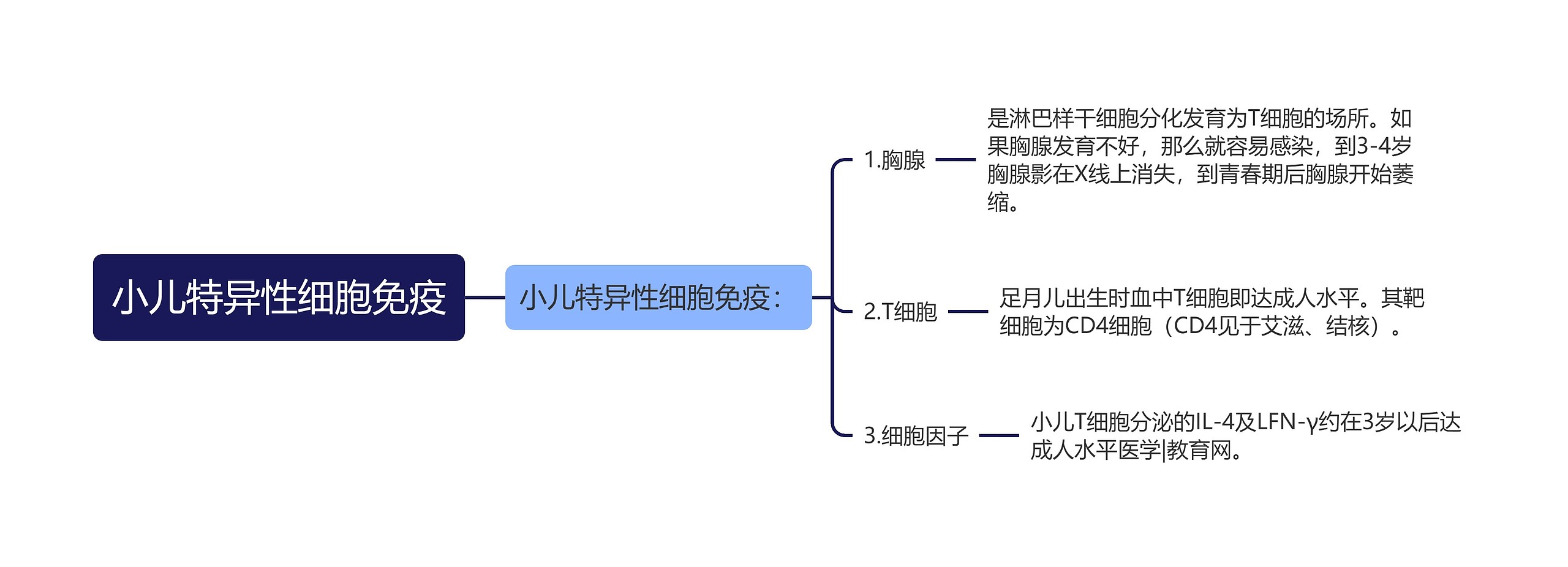 小儿特异性细胞免疫思维导图