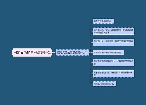 固定义齿的禁忌症是什么